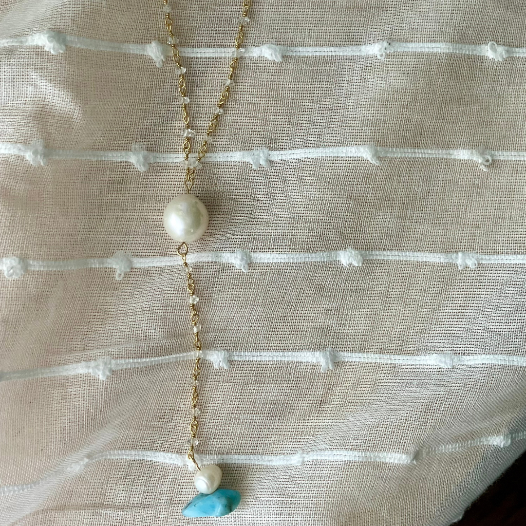Celestial Glow Lariat Necklace