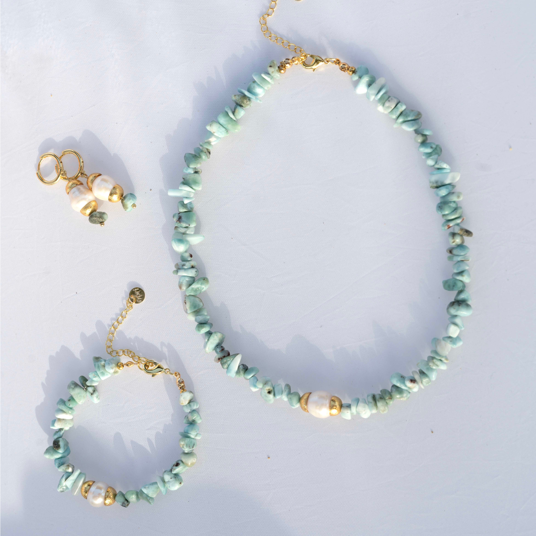 Caribbean Queen Larimar Necklace