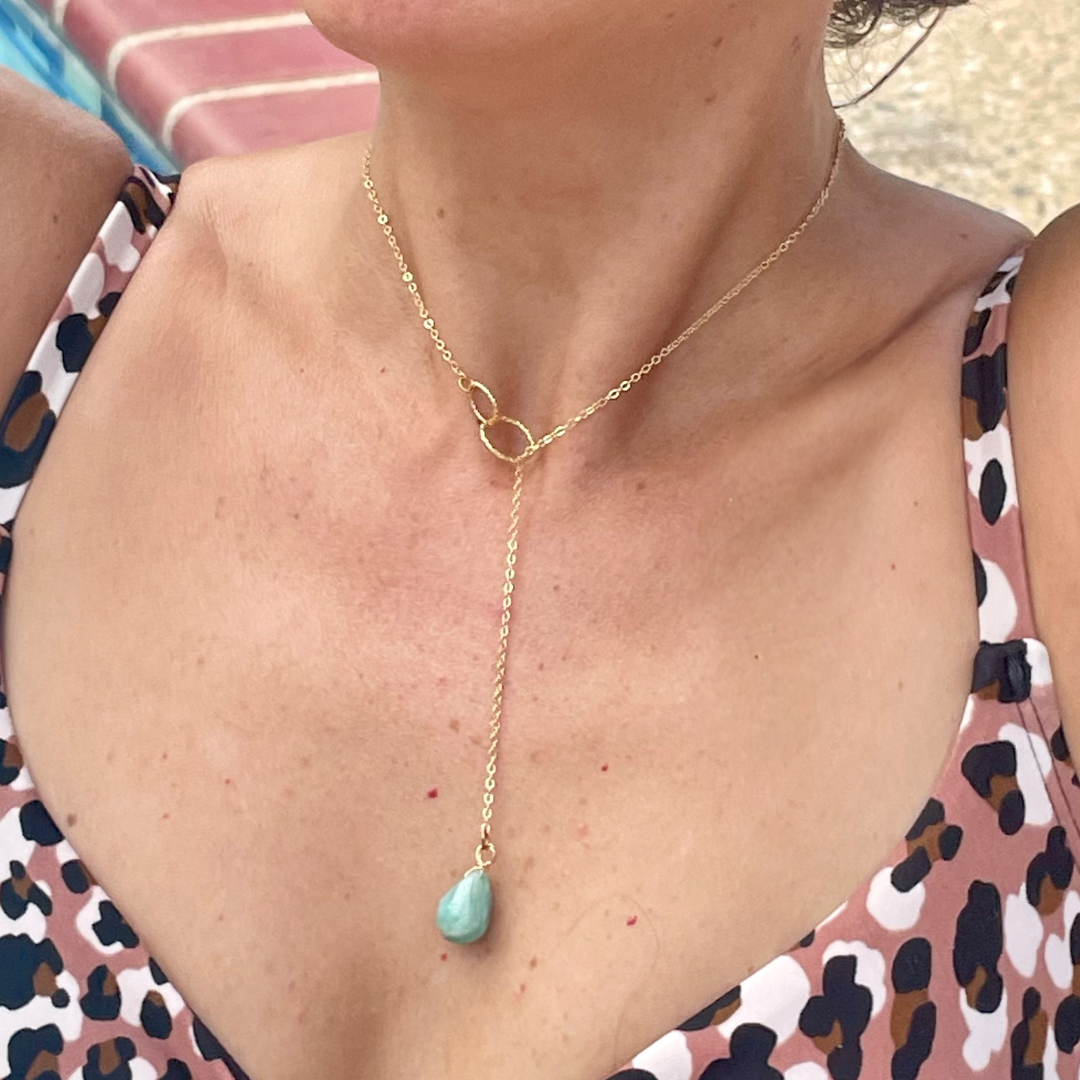 Ocean Drop Lariat Necklace