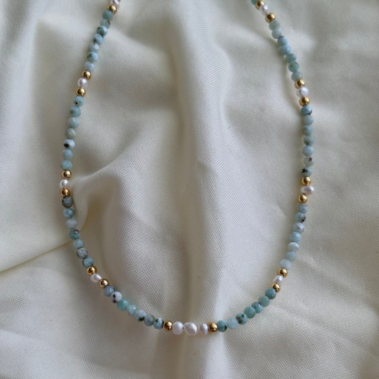 Seashore Dainty Larimar Choker