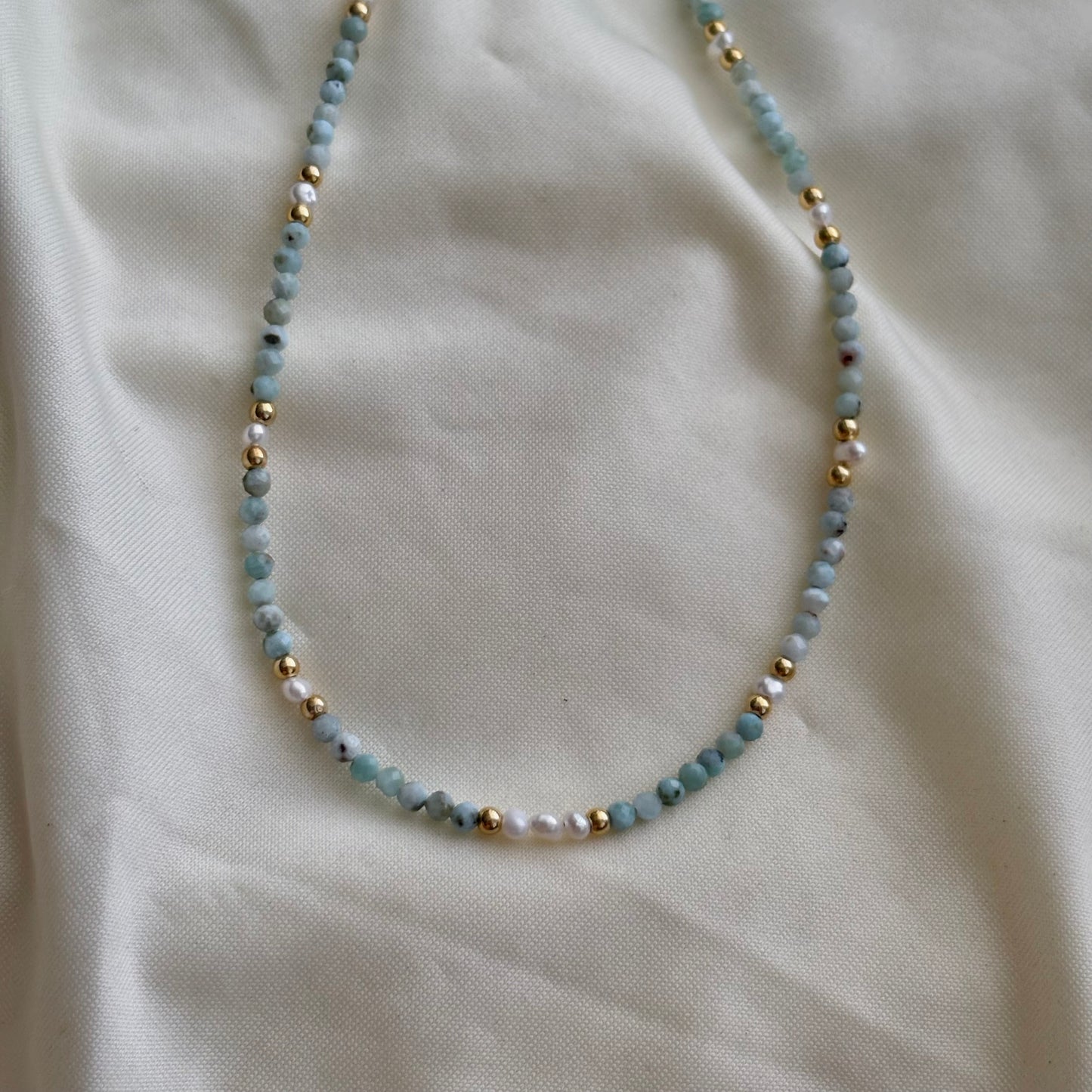 Seashore Dainty Larimar Choker