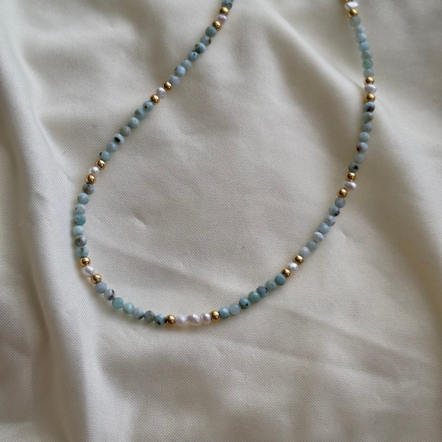 Seashore Dainty Larimar Choker