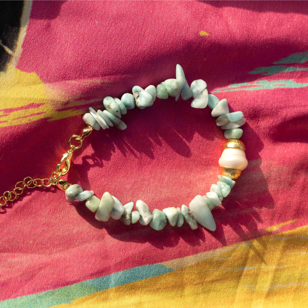 Caribbean Queen Larimar Bracelet