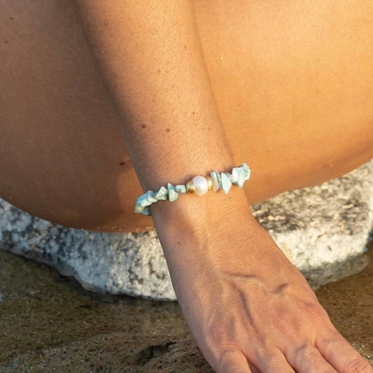 Caribbean Queen Larimar Bracelet