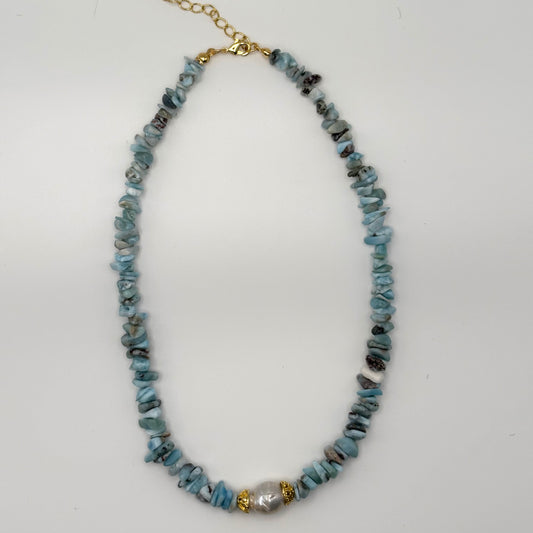 Caribbean Queen Larimar Necklace