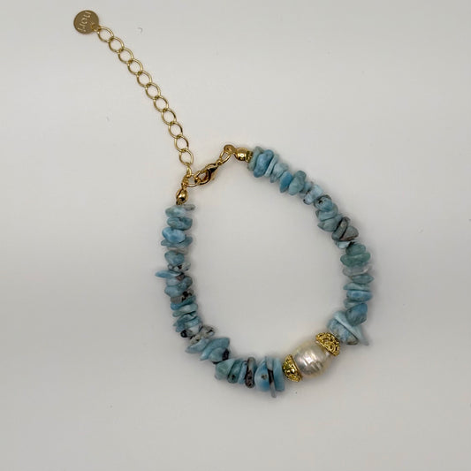 Caribbean Queen Larimar Bracelet