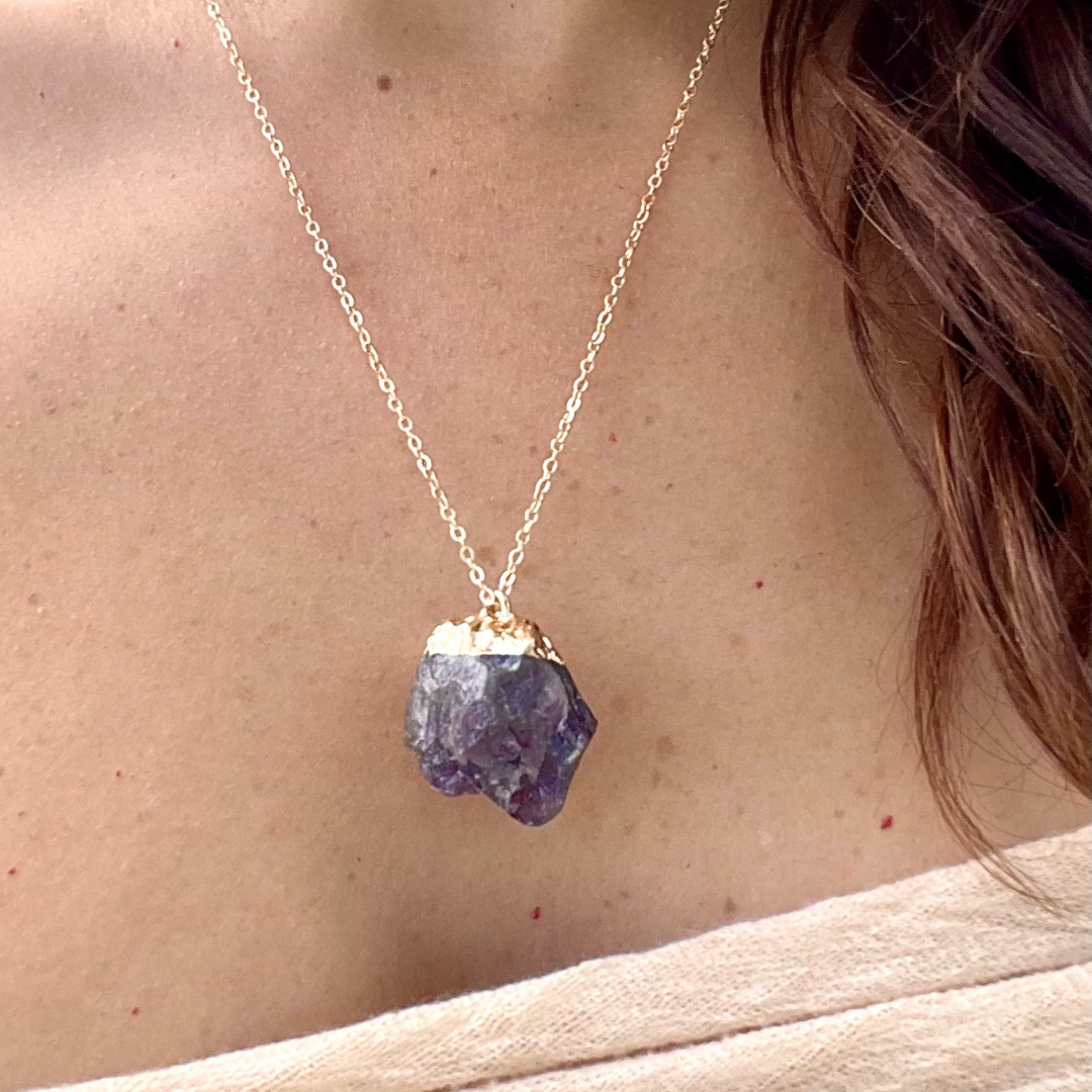 Amethyst Crystal Pendant Necklace