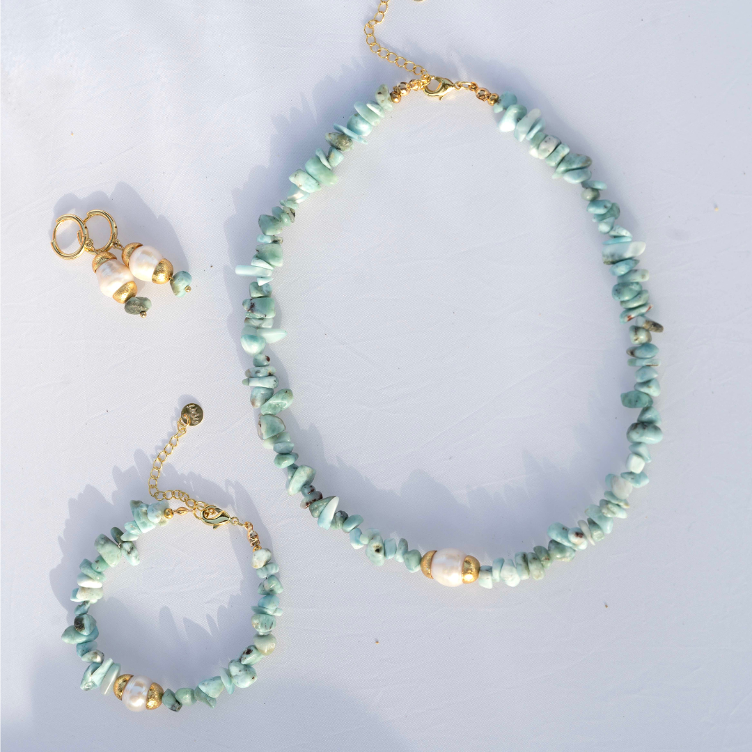 Caribbean Queen Larimar Bracelet