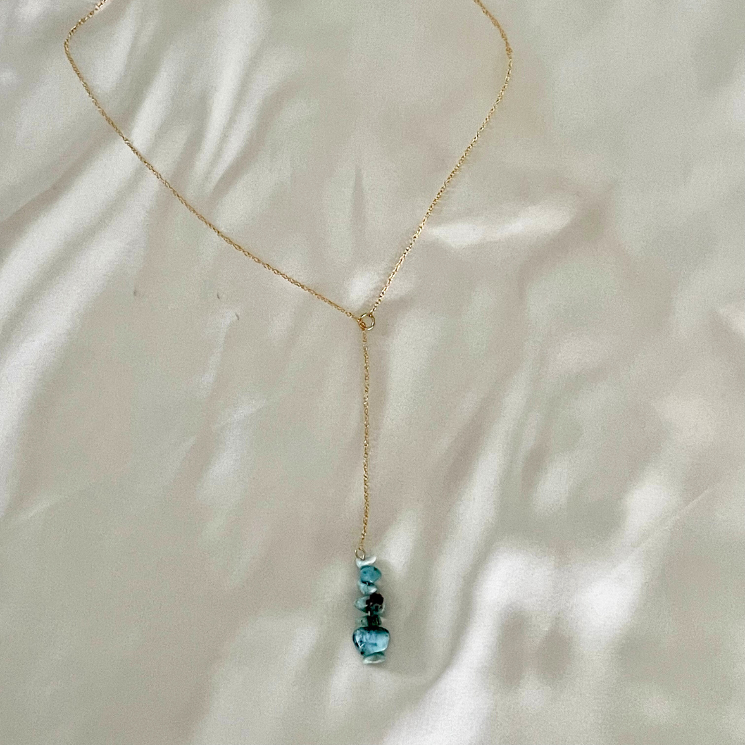 Caribe Sea Dainty Lariat Necklace