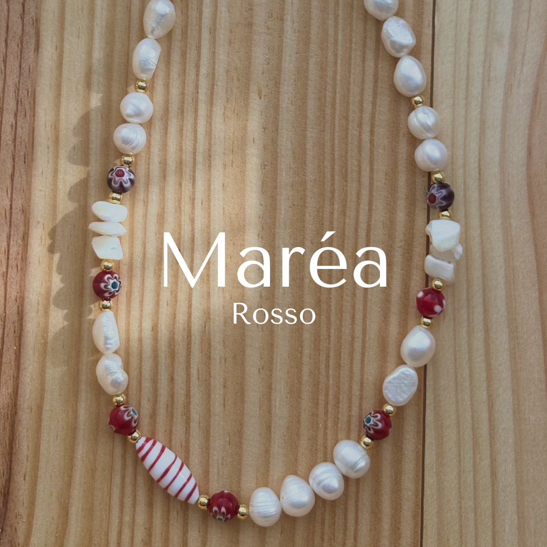 Maréa Rosso Pearl Necklace
