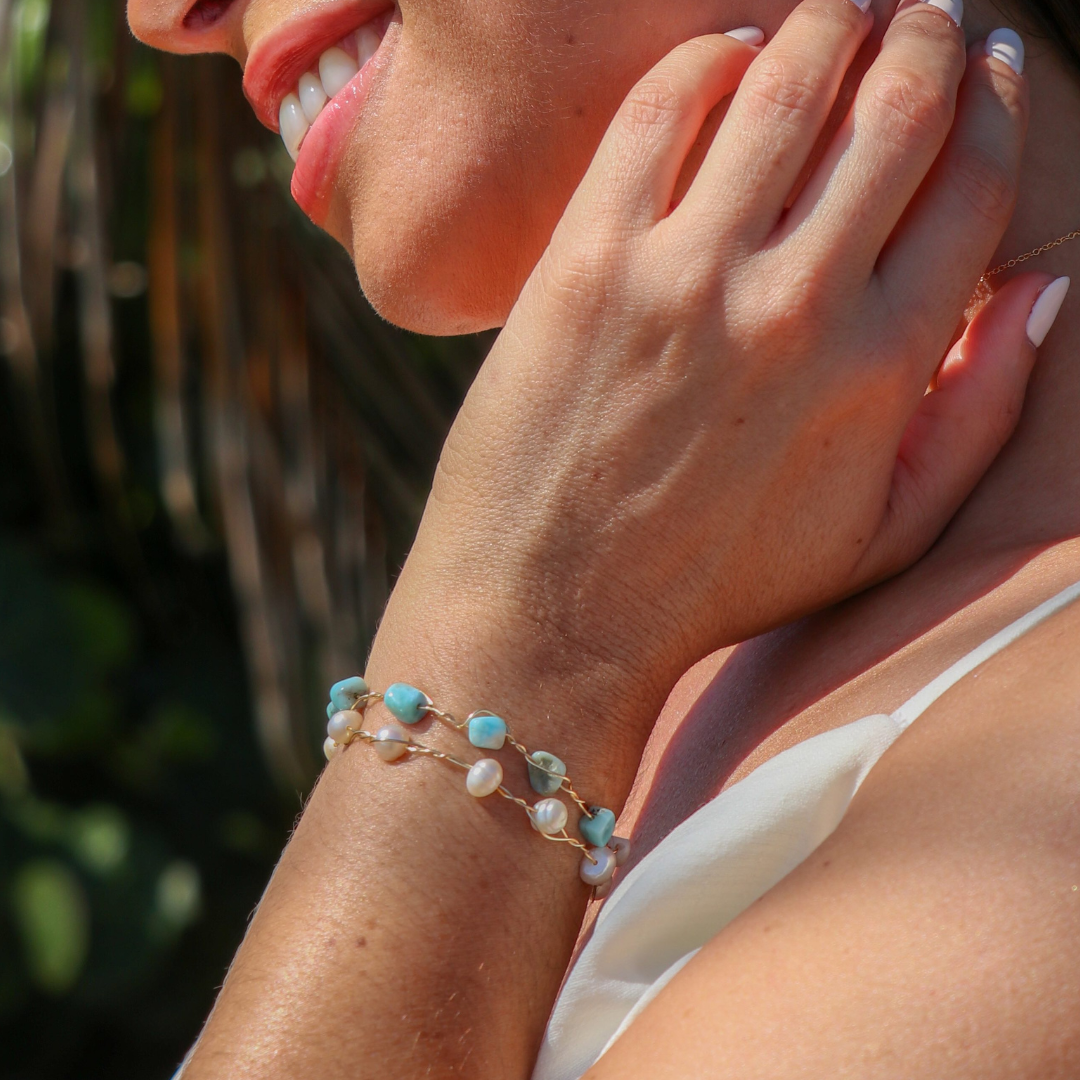 Sunlit Pearl Strand Bracelet