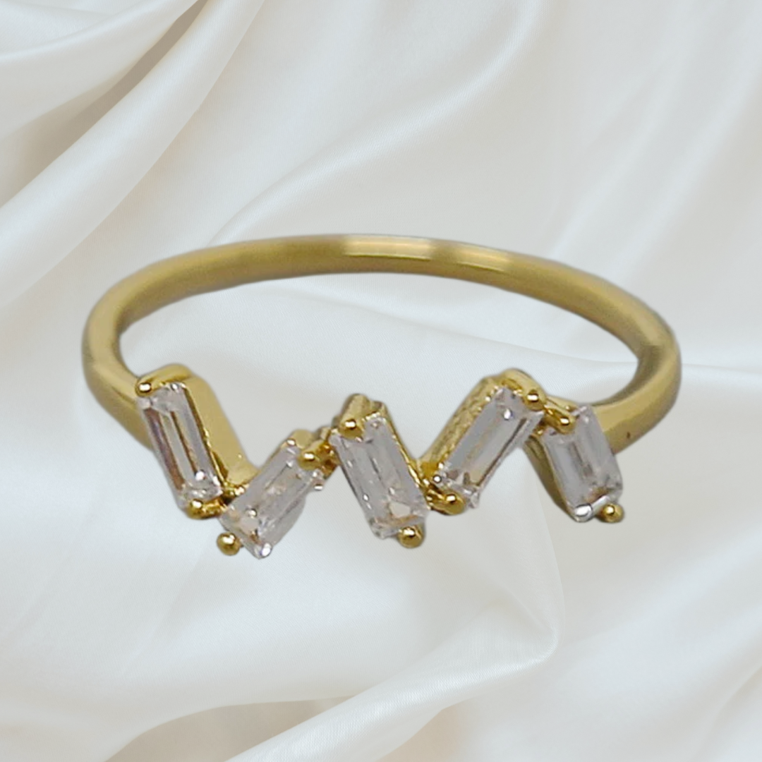 Zig Zag Pavé Ring
