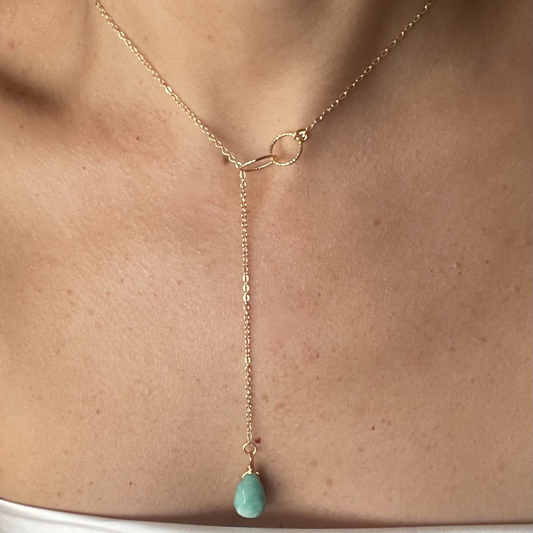 Ocean Drop Lariat Necklace