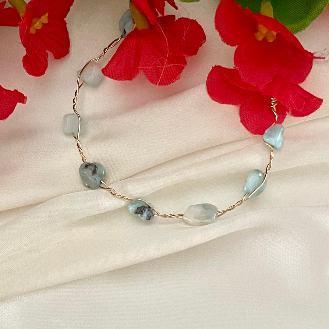 Sunlit Larimar Strand Bracelet